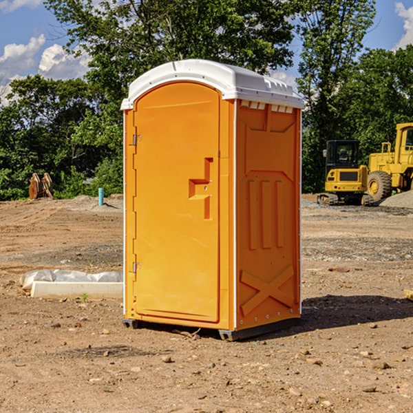 how often are the portable restrooms cleaned and serviced during a rental period in Semmes